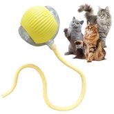 Smart USB Rolling Cat Ball – Rechargeable Interactive Toy with Tail Light & 4 Modes
