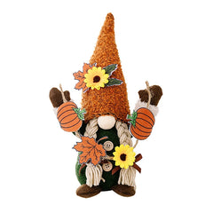 Fall Gnome Maple Leaf Sunflower Plush Faceless Doll - Glowing Elf Dwarf Decorations for Christmas, Autumn, Thanksgiving Decor & Gifts