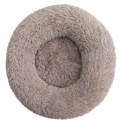 40–90cm Round Plush Pet Bed – Super Soft, Warm Dog & Cat Bed for Winter Comfort
