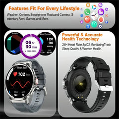 New 1.85" Ultra HD Smart Watch - GPS Track, Bluetooth Call, 710mAh Large Battery, Sports & Fitness Tracker