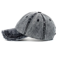 New Unisex Washed Cotton Cap - High Quality Denim Plain Baseball Cap for Men and Women - Adjustable Casual Outdoor Streetwear Fashion Hat
