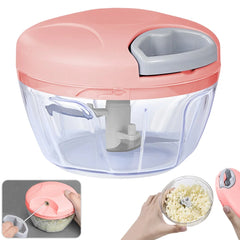 Home Kitchen Manual Ginger Grinder - Multifunctional Food, Vegetable Cutter & Meat Grinder with 500ml/900ml Capacity