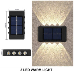 LeiiGeeGo Solar Wall Lamp: Outdoor Waterproof IP65 Light with Up/Down Illumination for Garden & Yard