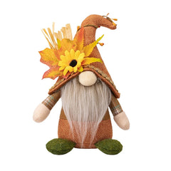 Fall Gnome Maple Leaf Sunflower Plush Faceless Doll - Glowing Elf Dwarf Decorations for Christmas, Autumn, Thanksgiving Decor & Gifts