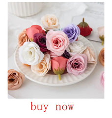 10-Head Silk Artificial Rose Flower Bundle | Premium Faux White Roses for Wedding, Vase, & Home Decor