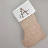 Personalized Santa Stocking with Name Letter Boot - Fill Sock from Santa, Personalized Santa Gift, Christmas Tree Decoration