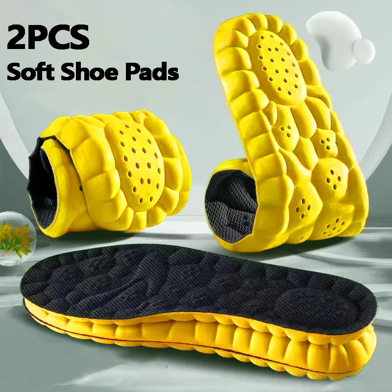 4D Cloud Technology Sports Insoles – Soft, Breathable, Shock-Absorbing Orthopedic Cushion for Running Shoes