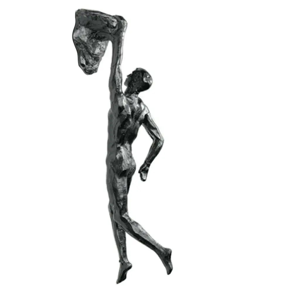 Athlete Rock Climbing Man Resin Background Wall Hanging Decoration Sculpture Statue Figures Present Decor Retro New 2023