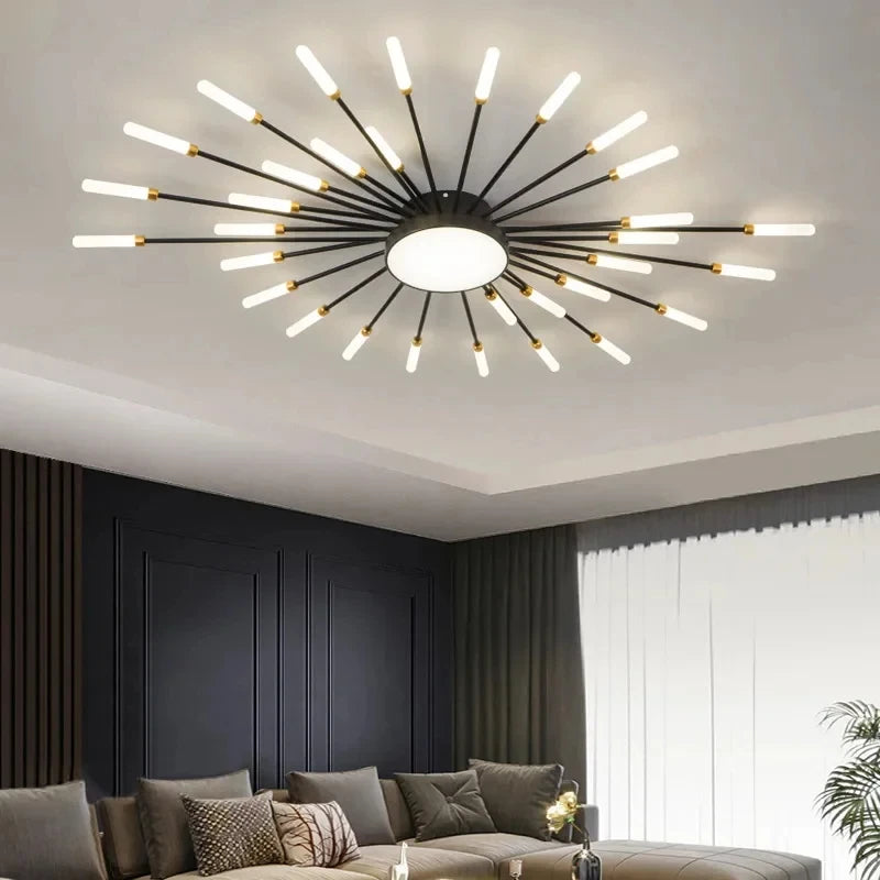 Modern LED Ceiling Chandeliers for Living Room Designer Bedroom Ceiling Lights Fireworks Shape 90-260V Home Decor Ceiling Lamp