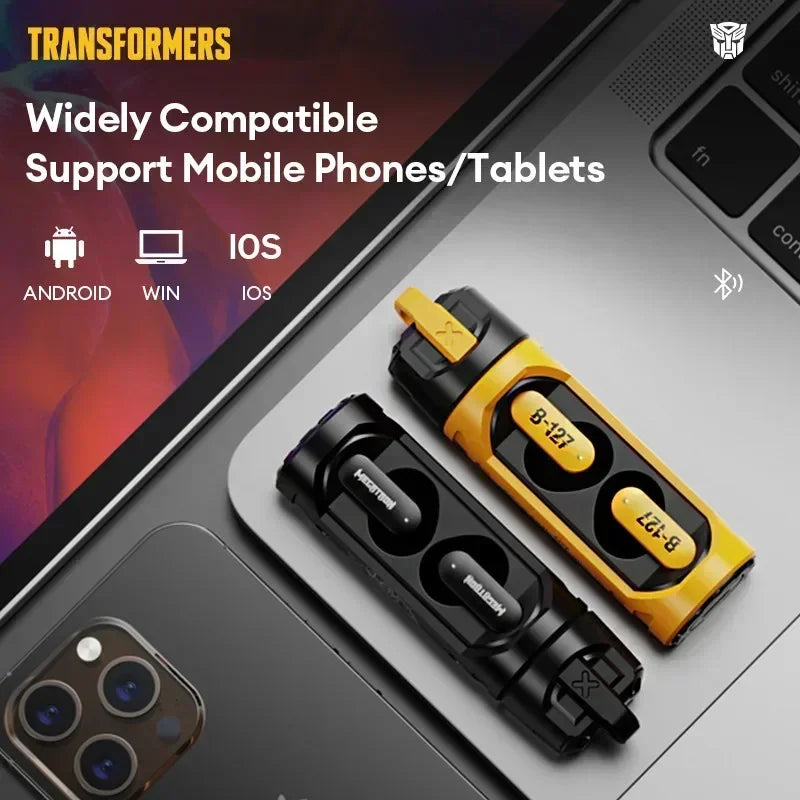 TRANSFORMERS TF-T11 Bumblebee Earphones Bluetooth Wireless Long Endurance Noise Reduction Headphones Music Sport Gaming Earbuds