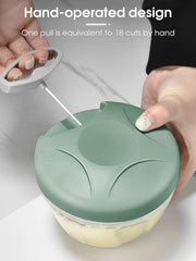 Home Kitchen Manual Ginger Grinder - Multifunctional Food, Vegetable Cutter & Meat Grinder with 500ml/900ml Capacity