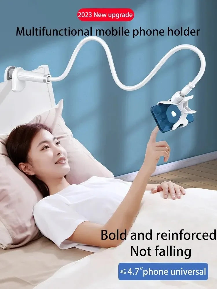 360° Flexible Mobile Phone Holder – Lazy Bed & Desk Mount for iPhone, Samsung, Xiaomi