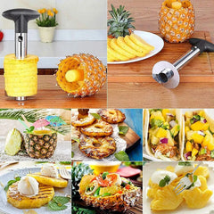 Stainless Steel Pineapple Corer and Slicer - Pineapple Peeler, Corer, and Fruit Cutter Kitchen Gadget Accessory