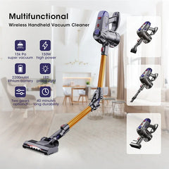 15kPa Folding Wireless Vacuum Cleaner Handheld Powerful Suction LED Light 35min Use Home Floor Cleaner Mite Removal for Turkey