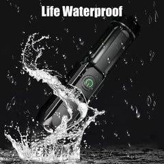 Powerful LED Flashlight Rechargeable USB 18650 Waterproof Zoom Fishing Hunting Camping 100,000 Lumens Tactical Flashlight LED FL