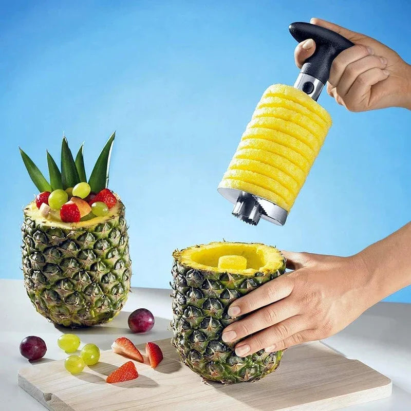 Stainless Steel Pineapple Corer and Slicer - Pineapple Peeler, Corer, and Fruit Cutter Kitchen Gadget Accessory