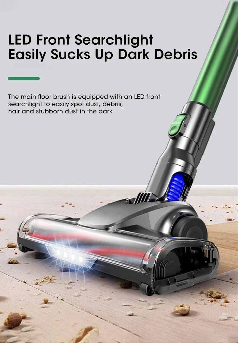 15kPa Folding Wireless Vacuum Cleaner Handheld Powerful Suction LED Light 35min Use Home Floor Cleaner Mite Removal for Turkey