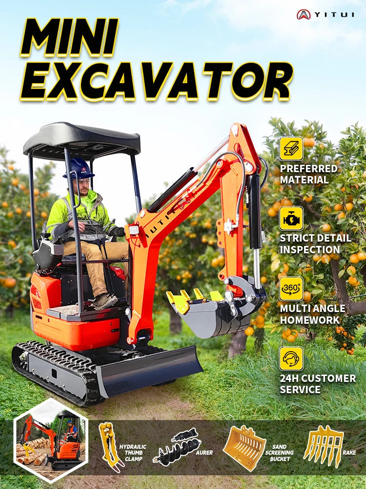 EPA Kubota 2.6–3 Ton Mini Bagger Excavator – Customizable Digger with Powerful Performance & Satisfactory Service