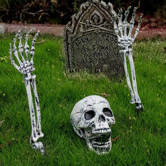 Garden Decoration Holiday Skull Bone Props Ground Breaking Horror Halloween Decoration Skull Party Accessories Gift Decoration