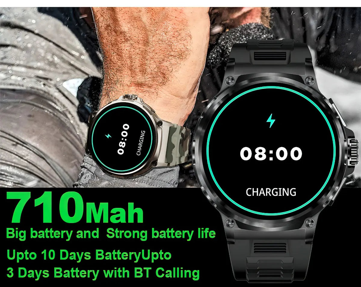 1.85-inch Ultra HD Smart Watch with GPS Tracking, Bluetooth Calling, 710mAh Battery, Sports & Fitness Smartwatch Compatible with Huawei & Xiaomi - USA