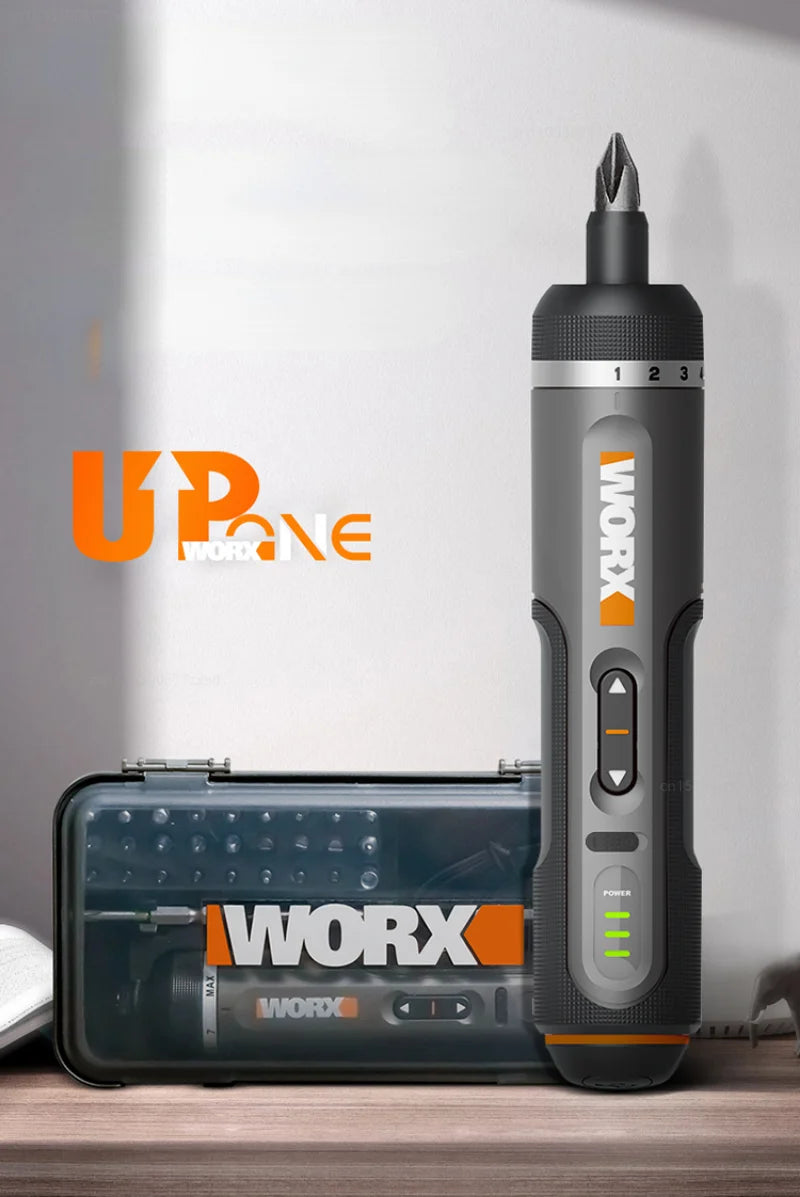 WORX WX242 Mini Electrical Screwdriver Set Smart Cordless Electric Screw Driver Rechargeable With 30 Bit Set Power Drill Tools