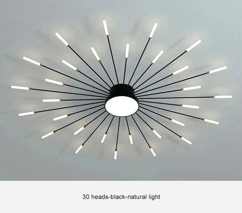 Modern LED Ceiling Chandeliers for Living Room Designer Bedroom Ceiling Lights Fireworks Shape 90-260V Home Decor Ceiling Lamp