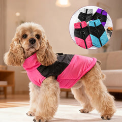 Cozy Puppy Clothes Winter Windproof Jacket Coat - Warm Solid Pet Zipper Costumes for Small and Medium Dogs and Cats