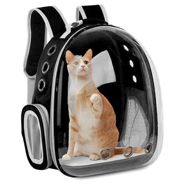 Pet Cat Carrying Bag - Space Pet Backpacks Breathable Portable Transparent Backpack for Puppy Dog Transport Carrier Space Capsule Bags