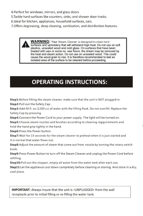 2500W High and Temperature Handheld Steam Cleaner - Multi-Purpose Steam Cleaning Machine for Air Conditioners, Kitchen Hoods, Cars, Floors, and More