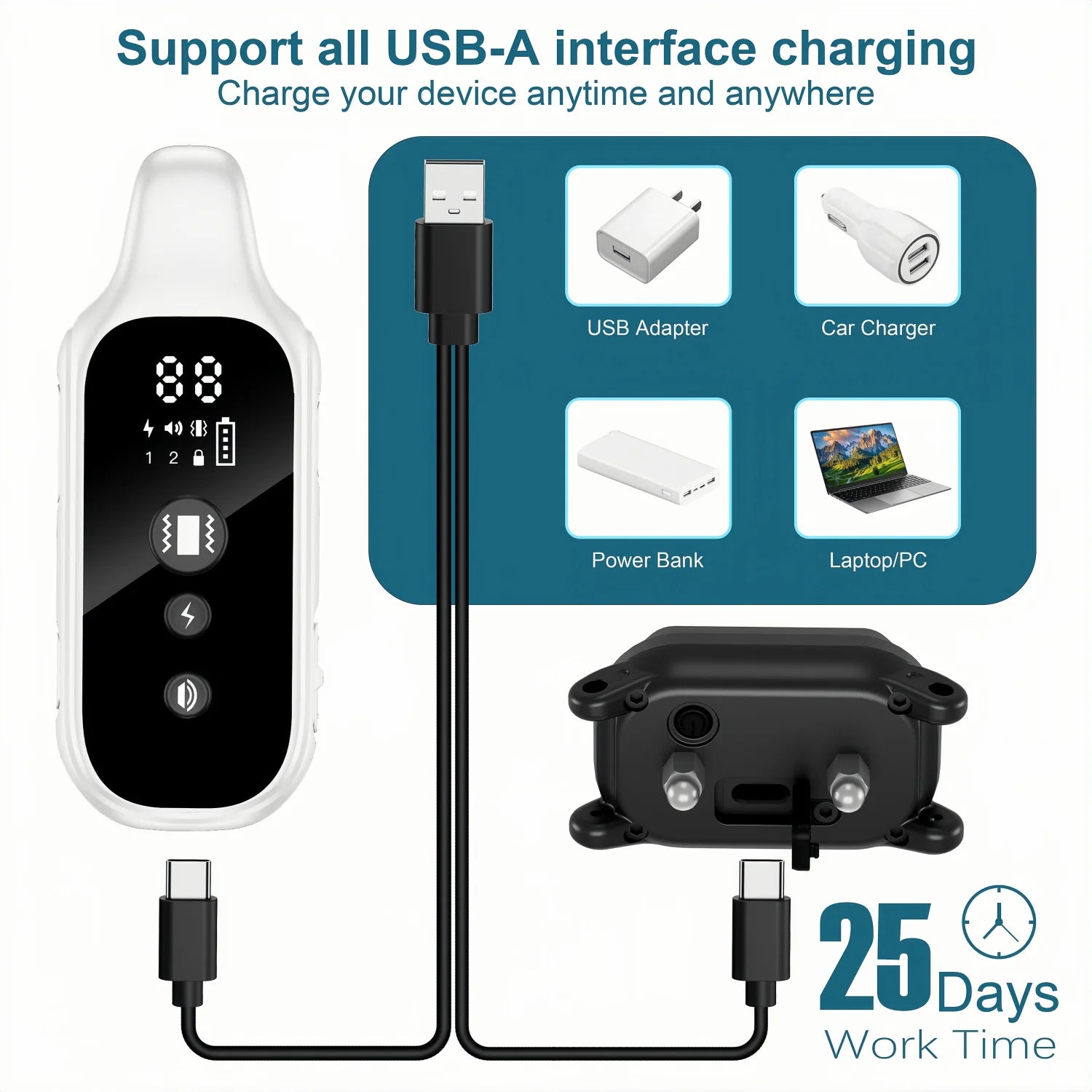 800m Digital Dog Training Collar - Waterproof Rechargeable Remote Control Pet Collar with LCD Display for All Sizes