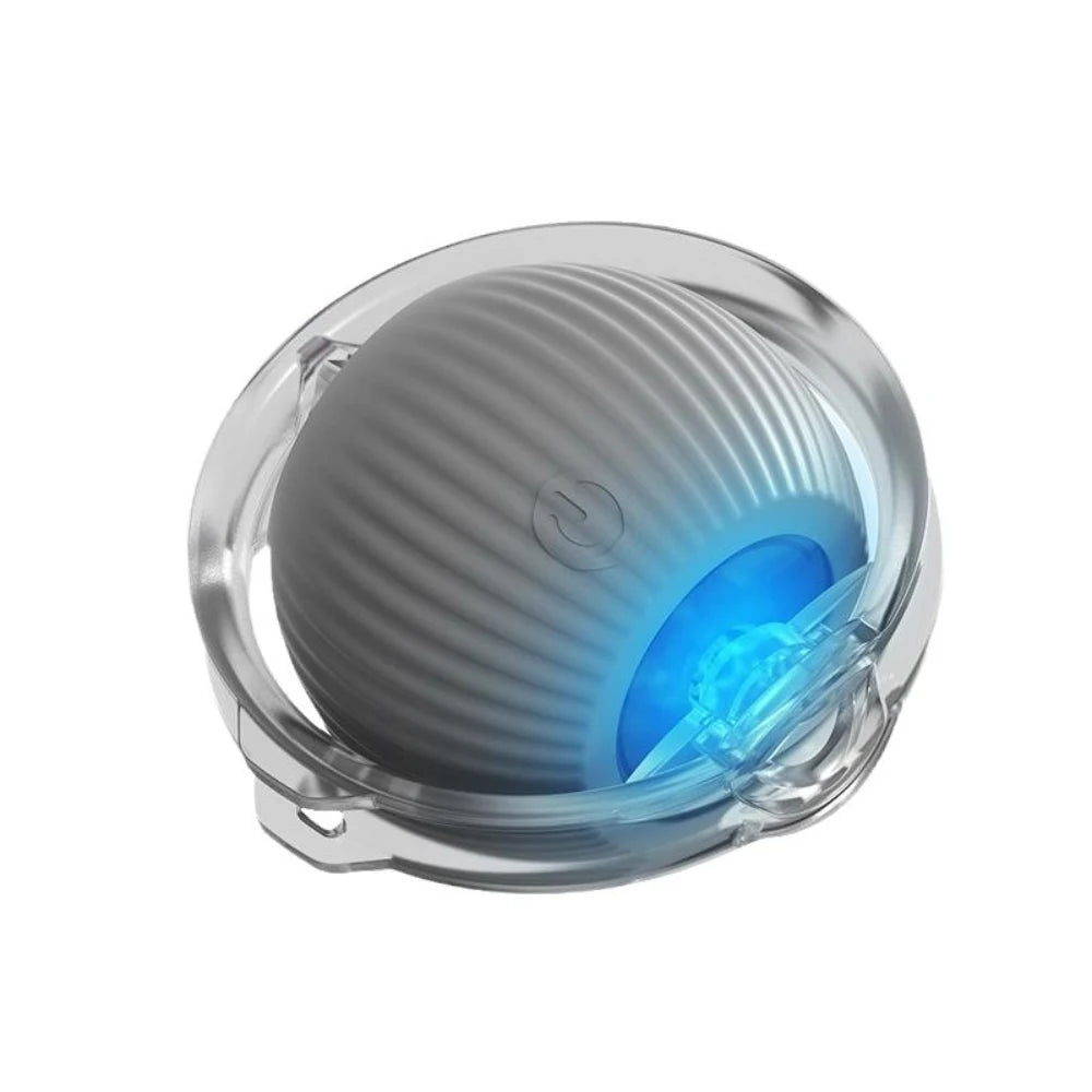 Smart USB Rolling Cat Ball – Rechargeable Interactive Toy with Tail Light & 4 Modes