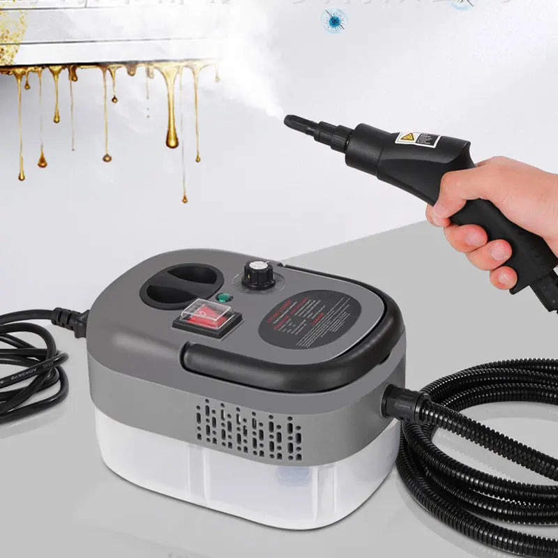 2500W High and Temperature Handheld Steam Cleaner - Multi-Purpose Steam Cleaning Machine for Air Conditioners, Kitchen Hoods, Cars, Floors, and More