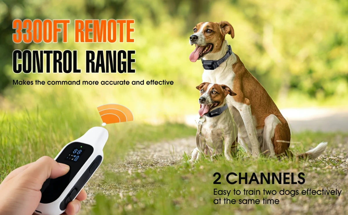 800m Digital Dog Training Collar - Waterproof Rechargeable Remote Control Pet Collar with LCD Display for All Sizes