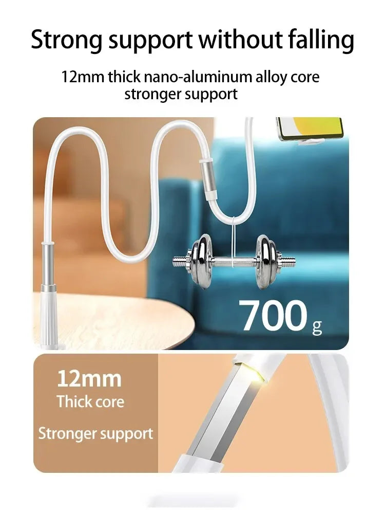 360° Flexible Mobile Phone Holder – Lazy Bed & Desk Mount for iPhone, Samsung, Xiaomi