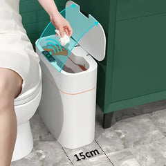 Smart Sensor Trash Can for Home Use - Bedroom, Bathroom, Anti-Odor Lid, Suitable for Living Room