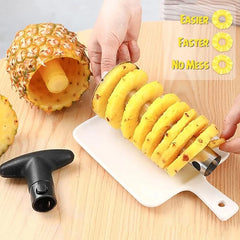 Stainless Steel Pineapple Corer and Slicer - Pineapple Peeler, Corer, and Fruit Cutter Kitchen Gadget Accessory