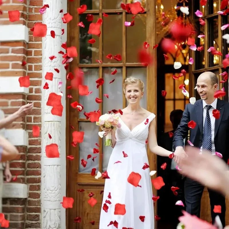 5000/100pcs Artificial Fake Rose Petals Red Colorful Simulation Silk Roses Petal for Valentines Day Wedding Party Romantic Decor