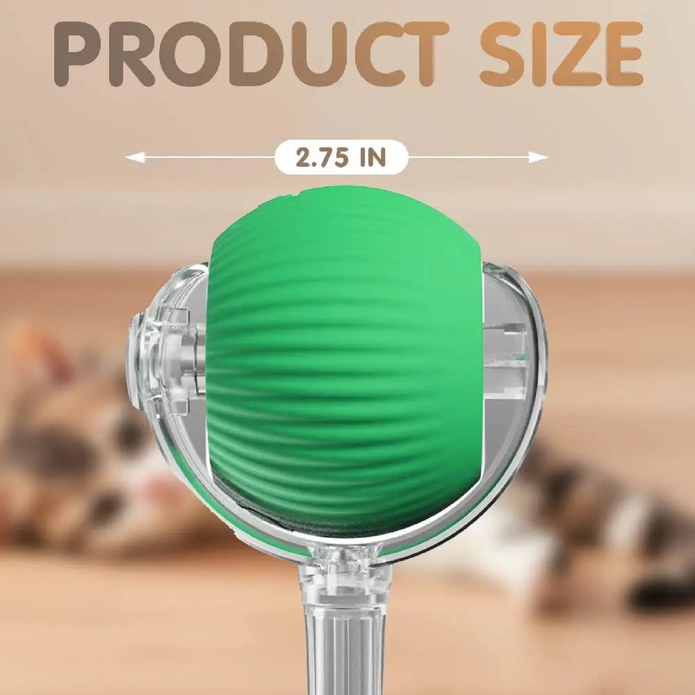 Smart USB Rolling Cat Ball – Rechargeable Interactive Toy with Tail Light & 4 Modes