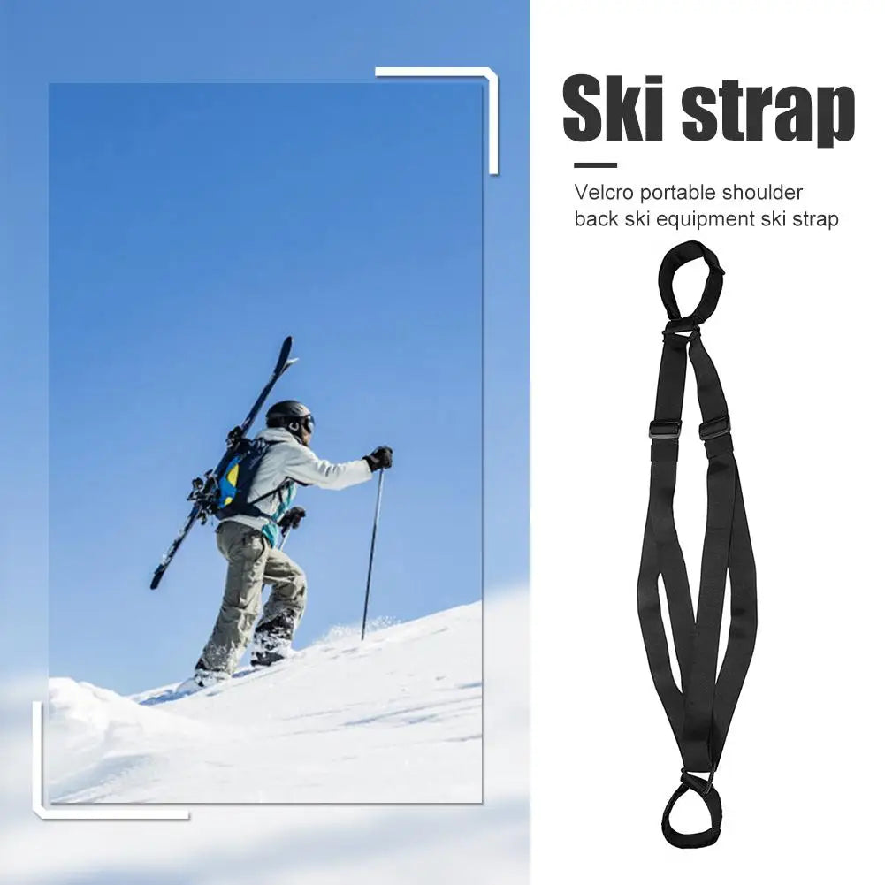 Shoulder Handle Fixed Strap Ski Equipment Skiing Pole Backpack Carrier Portable for Outdoor Exercise Sport Decoration