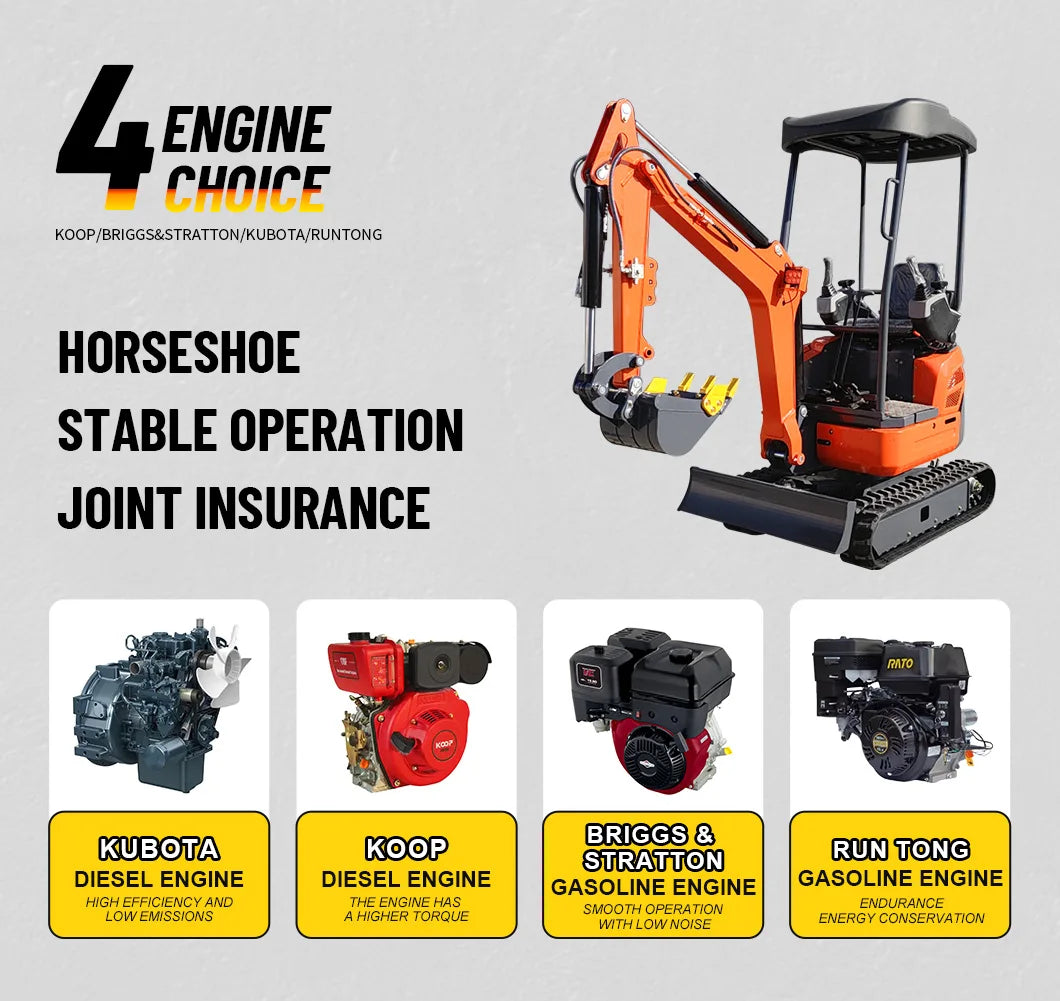 EPA Kubota 2.6–3 Ton Mini Bagger Excavator – Customizable Digger with Powerful Performance & Satisfactory Service