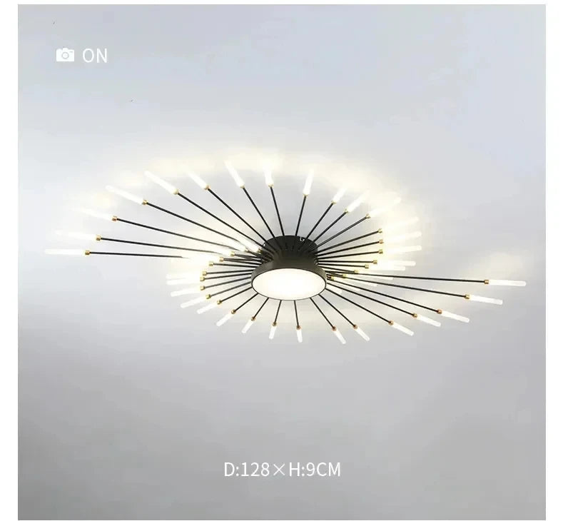 Modern LED Ceiling Chandeliers for Living Room Designer Bedroom Ceiling Lights Fireworks Shape 90-260V Home Decor Ceiling Lamp