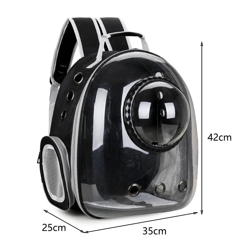 Pet Cat Carrying Bag - Space Pet Backpacks Breathable Portable Transparent Backpack for Puppy Dog Transport Carrier Space Capsule Bags