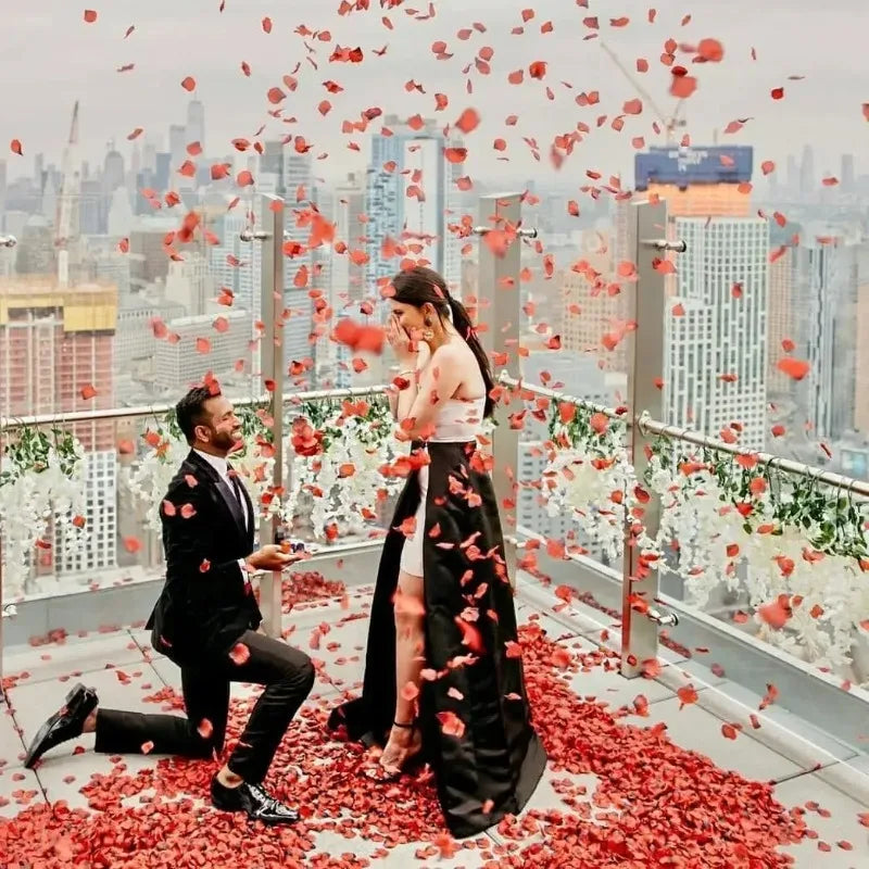 5000/100pcs Artificial Fake Rose Petals Red Colorful Simulation Silk Roses Petal for Valentines Day Wedding Party Romantic Decor