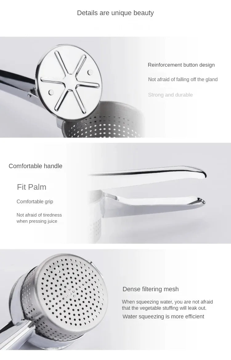 Stainless Steel Vegetable Dehydrator - Kitchen Gadget for Squeezed Vegetables, Stuffed Dumplings, and Cabbage Preparation